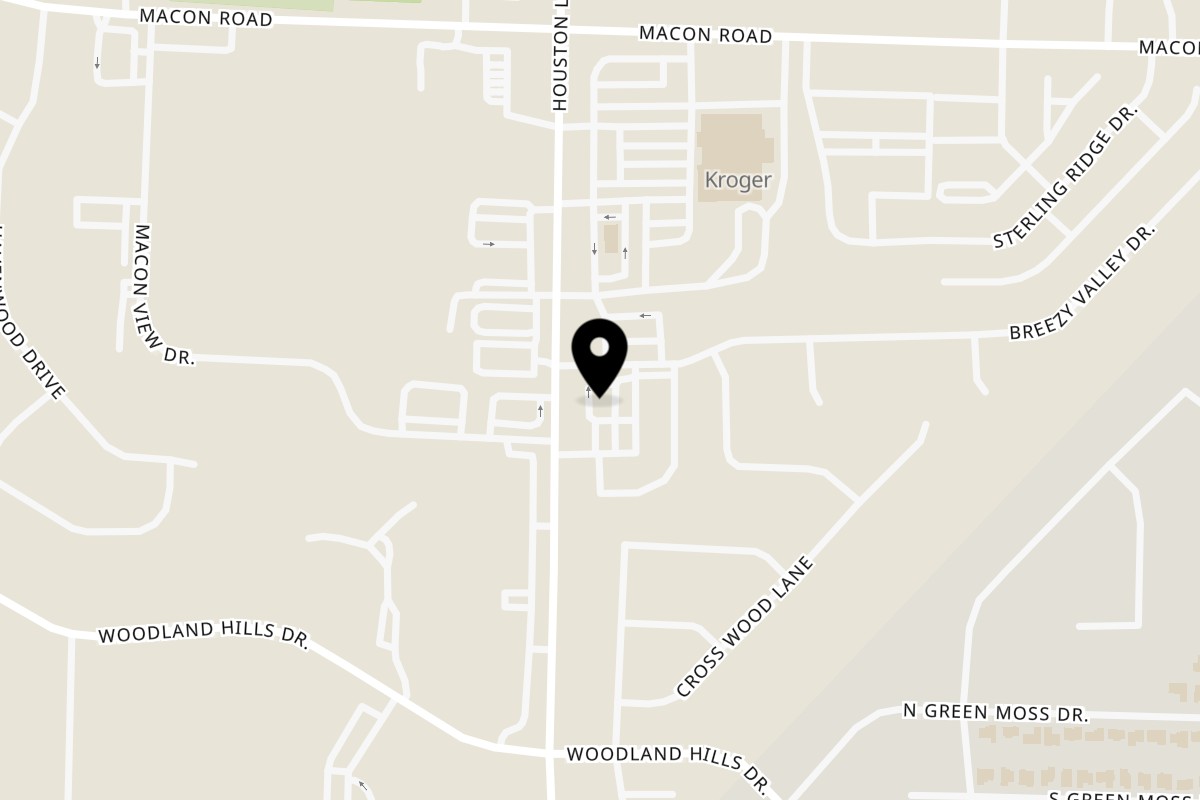 Map showing the location of Frosty Berry Yogurt & Smoothies on 1168 N Houston Levee Rd Ste 102 in Cordova